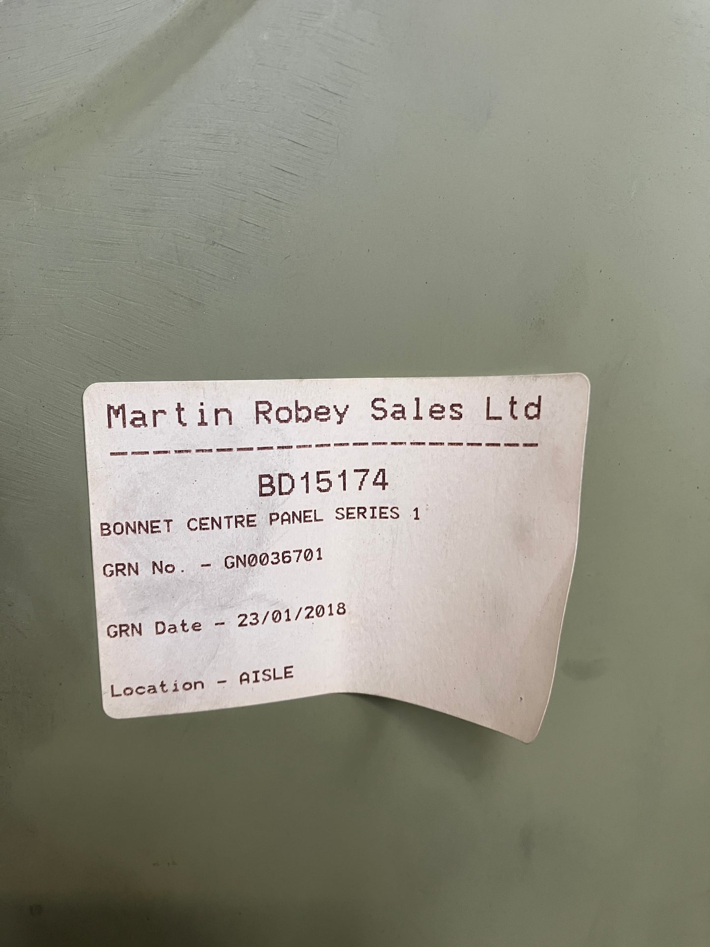 Jaguar E-Type S1 Bonnet Centre - NEW