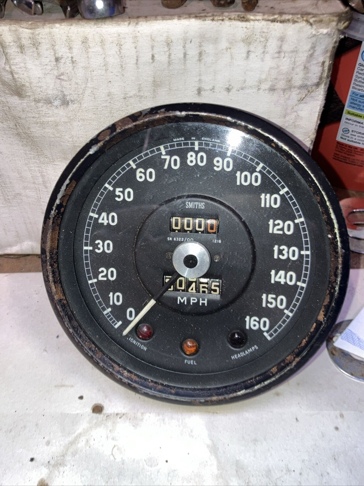 Jaguar E-Type S1 160 MPH Speedometer