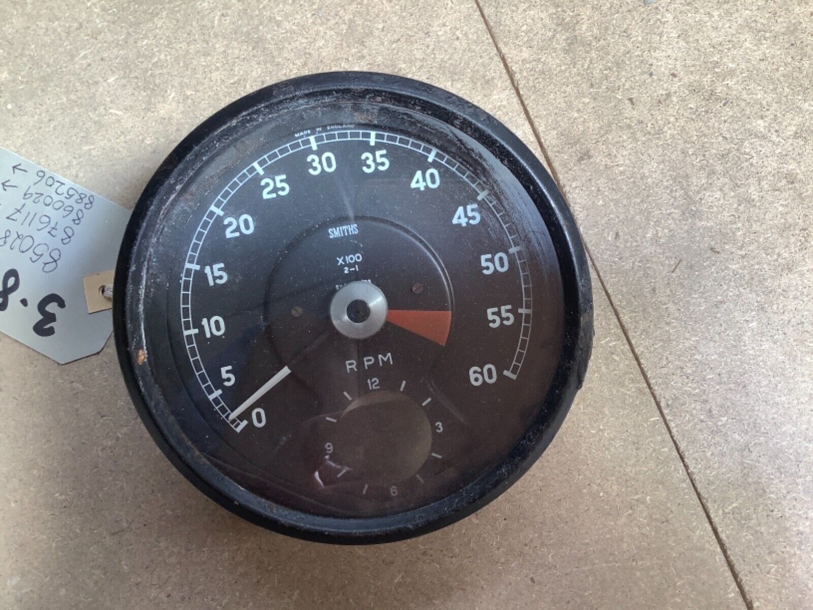 Jaguar E-Type S1 3.8 Tachometer - RB1002